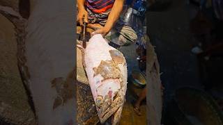 Amazing Hamour Fish Cutting Skills In Bangladesh Fish Market By Expert Cutter shorts [upl. by Notlrahc]