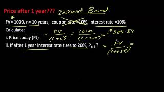 Price and Holding Period Return for a Discount Bond [upl. by Anelleh]