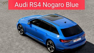 Audi RS4 B9 Nogaro Blue 2023 Exterior and interior Amazing black interior [upl. by Nets]