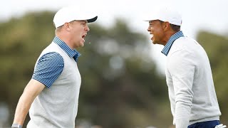 Justin Thomas opens up on tense Xrated warning from Tiger Woods during Presidents Cup [upl. by Friedrick973]