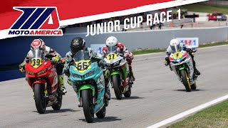 Junior Cup Race 1 at Road Atlanta 2024  FULL RACE  MotoAmerica [upl. by Nauqal]