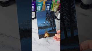 Campfire night sky  acrylic painting idea for beginners ✨️ [upl. by Meri]