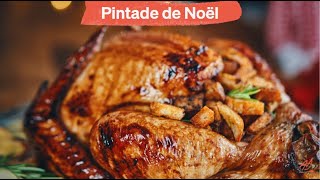 Recette de pintade de Noël farcie maison [upl. by Scherman]