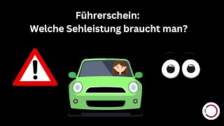 Welche Sehleistung beim Führerschein für Auto [upl. by Nestor438]