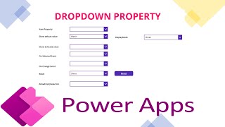 Powerapps All Dropdown Property  In Hindi [upl. by Brook927]