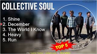 Collective Soul  TOP 5 GREATEST HITS  Shine December The World I Know Heavy [upl. by Reiss482]