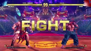 Necalli Vs Kage Hardest AI  STREET FIGHTER 5 [upl. by Retsim]