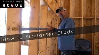 Framing Tip  How to Straighten Studs [upl. by Haimorej456]