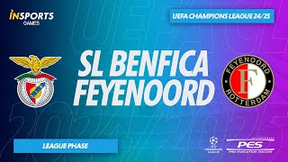 SL Benfica vs Feyenoord Rotterdam  UEFA Champions League 202425 [upl. by Odlanra]