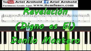 REVELACION digno es el Kari Jove  Danilo Montero  Tutorial Synthesial Piano Partitura [upl. by Ximenez]