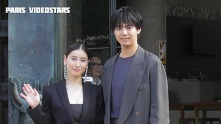 Ryota Katayose with Tao Tsuchiya  Paris Fashion Week 25 june 2024 show Armani privé [upl. by Nnaytsirk]