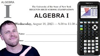 Algebra 1 Regents  August 2023 questions 1  24 [upl. by Devonne]