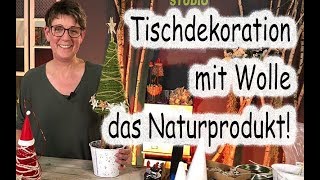 Floristik24 🎄 Tischdekoration DIY mit Filz amp Wolle in weihnachtlichen Farben [upl. by Laurent631]