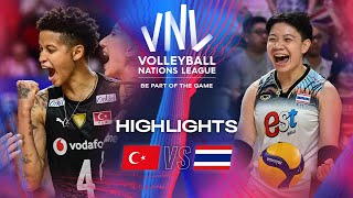 🇹🇷 TUR vs 🇹🇭 THA  Highlights  Week 3  Womens VNL 2024 [upl. by Dloniger]