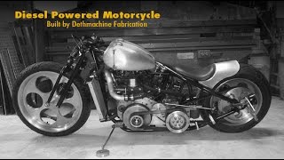 Diesel Motorcycle Being Started and Built Around A Kubota Engine And Custom Frame From Kraft Tech [upl. by Thgiwed353]