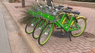 Rental bikes piled up at recycling facility [upl. by Loriner889]