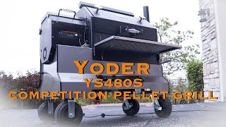 Yoder YS640S COMPETITION PELLET GRILL WITH STAINLESS STEEL SHELVES [upl. by Nnaeirual]