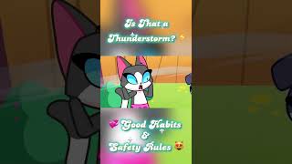 DON’T GO OUTSIDE 🌩️ THUNDERSTORM COMING 😻 LEARN HOW TO STAY SAFE KIDS [upl. by Areek]