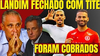 TITE ATÉ O FINAL TREINADOR SEGUE COM MORAL COM O PRESIDENTE  FLAMENGO COBRA INTER E CORINTHIANS [upl. by Yhtnomit]