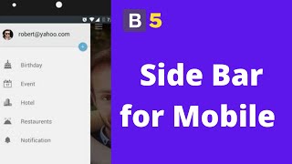 Responsive Mobile Navigation Menu Mobile Side Menu in Bootstrap 5 [upl. by Ihcelek97]