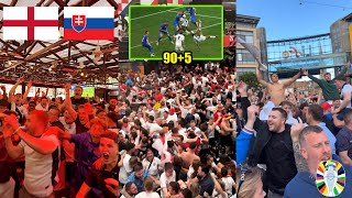 England Fans Crazy Fan Reactions To Jude Bellinghams Last Minute Bicycle Kick Goal Against Slovakia [upl. by Beaver]