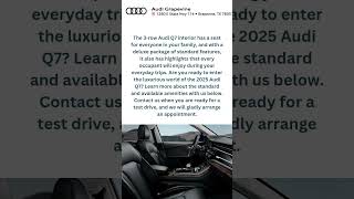 2025 Audi Q7 Interior  Audi Grapevine shorts [upl. by Giffie]