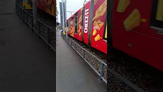 Manchester Metrolink Tram arriving at Deansgate Castlefield 15924 [upl. by Corbett]