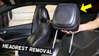 HOW TO REMOVE OR REPLACE HEADREST ON DODGE JEEP CHRYSLER FIAT ALFA ROMEO [upl. by Enywad]