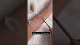 Basic Steps For Makeup makeup makeuptutorial youtubeshorts shortsfeed duet shorts 🥰😍🤩🥰😍💯💯 [upl. by Dasha]