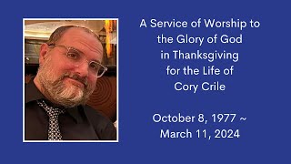 Memorial Service for Cory Crile [upl. by Aniretac]