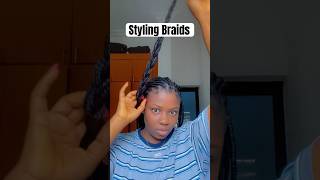 Styling braids hairstyles shortsfeed trendingshorts [upl. by Barabbas904]