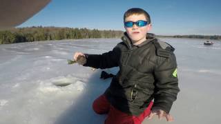 Gorham Pond Ice Fishing [upl. by Aileon]