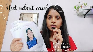 My NEET admit card complete details  photo in Admit card amp NTA guidelines NEET 2022 neetadmitcard [upl. by Aibar]