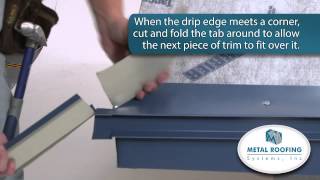 How to flash Metal Roofing Systems Drip Edge Installation [upl. by Llecrep]