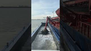 Transporting sand on a ship 🚢😮  🎥 mrtumtum [upl. by Reiser]