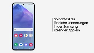 So richtest du jährliche Erinnerungen in der Samsung Kalender App ein [upl. by Ahsinad]