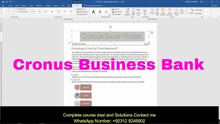 Shelly Cashman Word 2019  Cronus Business Bank  Module 7  SAM Project 1a  SCWD197a [upl. by Adnwahsat]