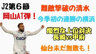 【J2第６節】岡山・清水・横浜FC・甲府・長崎・仙台 [upl. by Burtis]