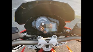 2011 Aprilia Shiver 750  ACCELERATION 0200 KMH  GoPro [upl. by Eurydice]