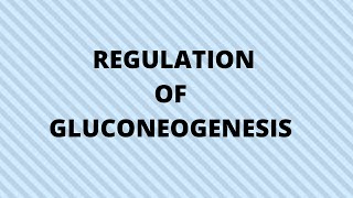 regulation of gluconeogenesis [upl. by Alfreda89]