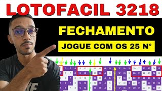 🟣 LOTOFACIL 3218 Resultado Dicas Analise e Sugestões [upl. by Miller]