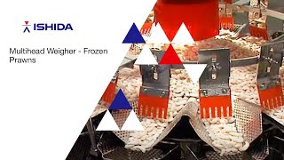 Ishida Multihead Weigher Application Frozen Prawns [upl. by Anelegna]