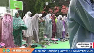 Kegiatan Pembiasaan Jumat Pagi Sholat Duha dan Tadarus  SMP Negeri 21 Bekasi [upl. by Uolyram152]