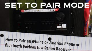 How to pair connect an Iphone or Andriod or other devices to a Denon Receiver [upl. by Rahsab]