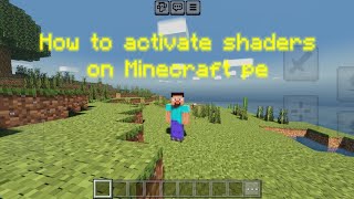 how to enable shaders in Minecraft pe betapreview [upl. by Neerual514]