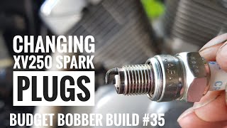 Budget Bobber Build 35  Changing amp Reading Virago XV 250 Spark Plugs [upl. by Sclar]