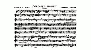 Colonel Bogey March by Kenneth J Alford  solo and 1st B flat cornet [upl. by Tnecniv]