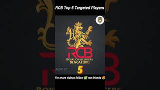 👑🔥RCB Top 5 Target Players RCB  ytshorts ipl2025 rcb viratkohli [upl. by Kepner]