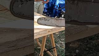 Skilled Chainsaw Cutting Wood  CraftyLab Homestead [upl. by Martina]