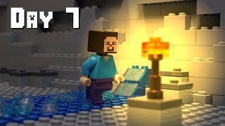 LEGO Minecraft Survival Day 7 Stop Motion Animation [upl. by Adlev253]